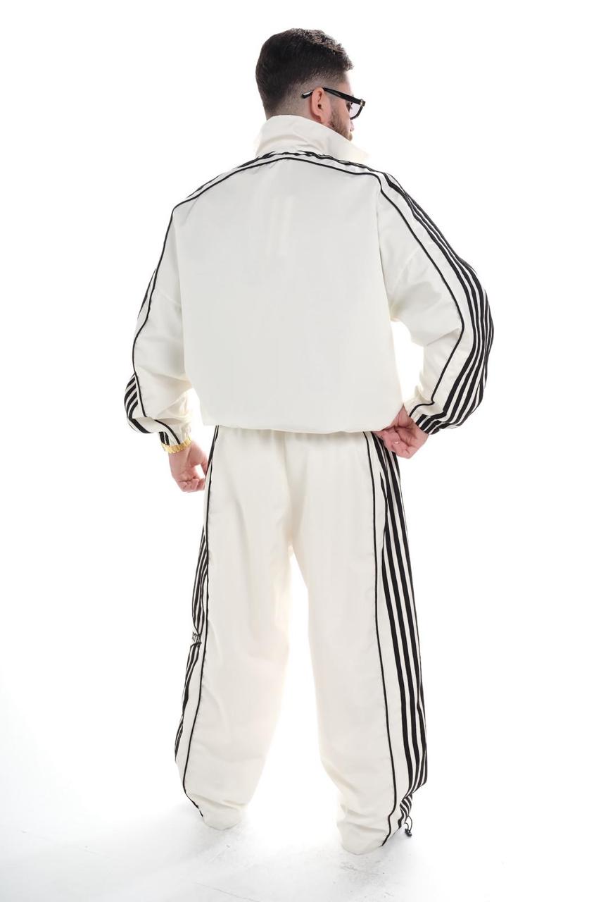 Ensemble Survêtement blanc avec Bandes Blanches HG259 - ZG PREMIUM
