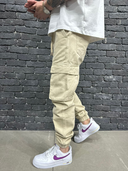 Pantalon Cargo Jogger beige 9000 - ZG PREMIUM