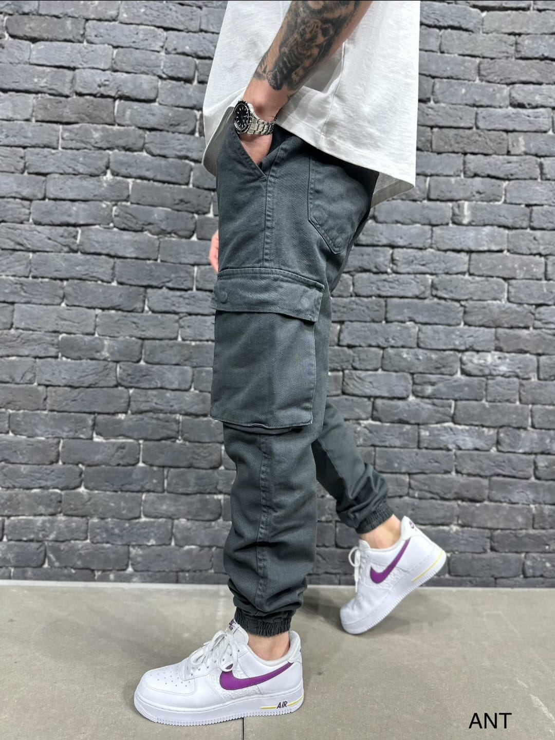 Pantalon Cargo Jogger antracite 9000 - ZG PREMIUM