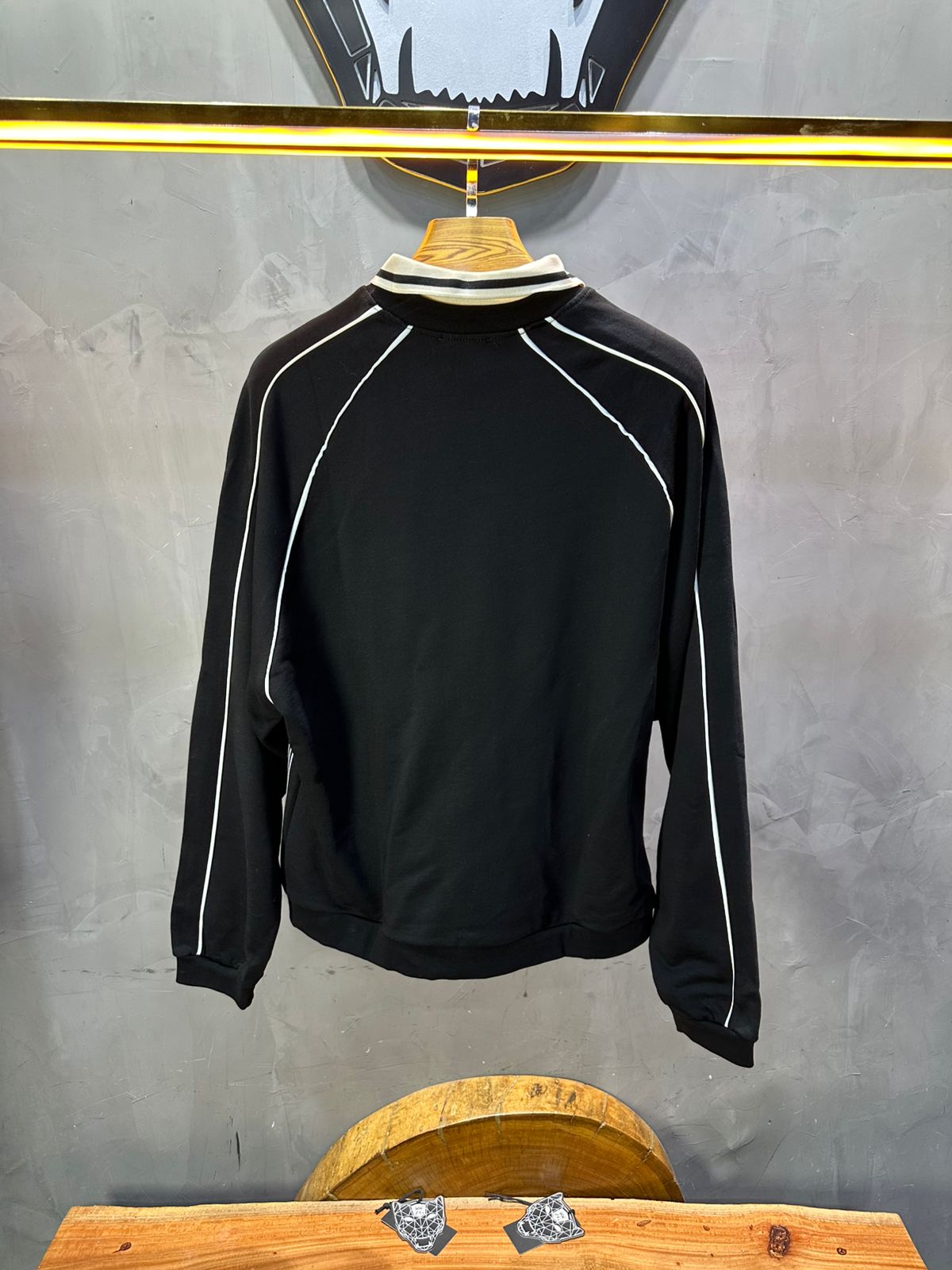 Sweat - Shirt Homme Noir Col Blanc "Royal Style" - ZG PREMIUM