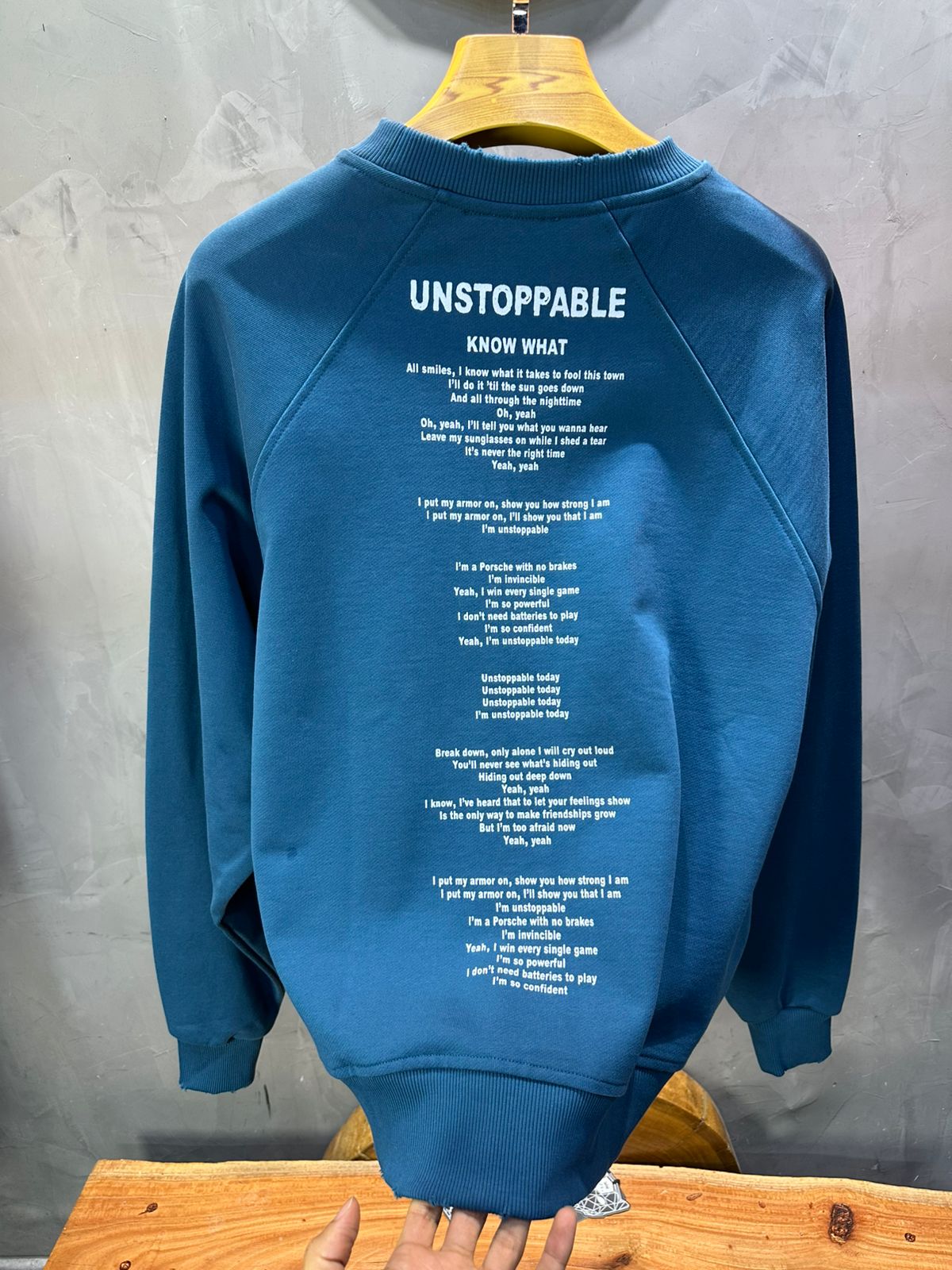 Sweat - Shirt Homme Bleu "UNSTOPPABLE" - ZG PREMIUM