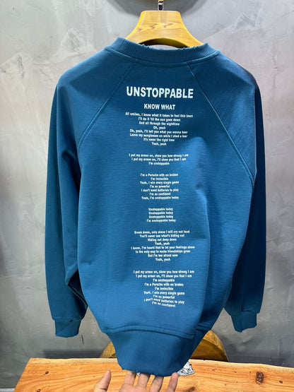 Sweat - Shirt Homme Bleu "UNSTOPPABLE" - ZG PREMIUM