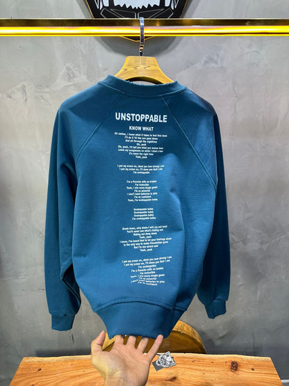 Sweat - Shirt Homme Bleu "UNSTOPPABLE" - ZG PREMIUM