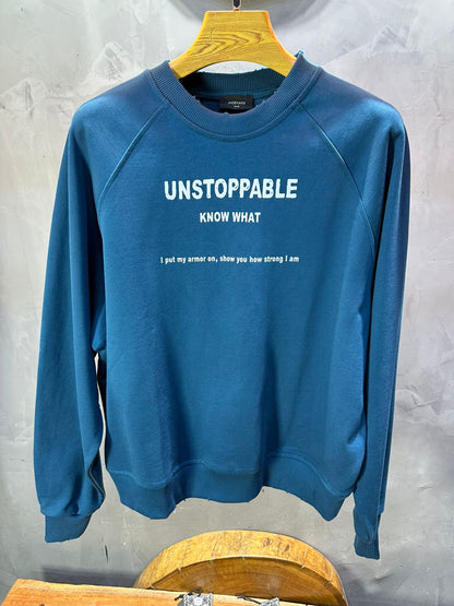 Sweat - Shirt Homme Bleu "UNSTOPPABLE" - ZG PREMIUM