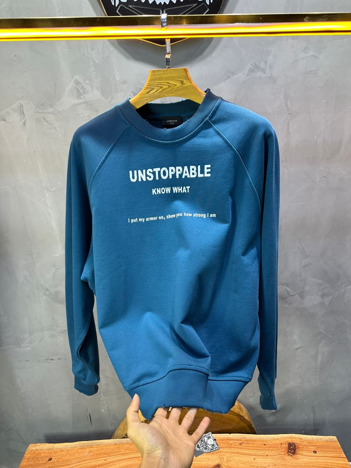 Sweat - Shirt Homme Bleu "UNSTOPPABLE" - ZG PREMIUM