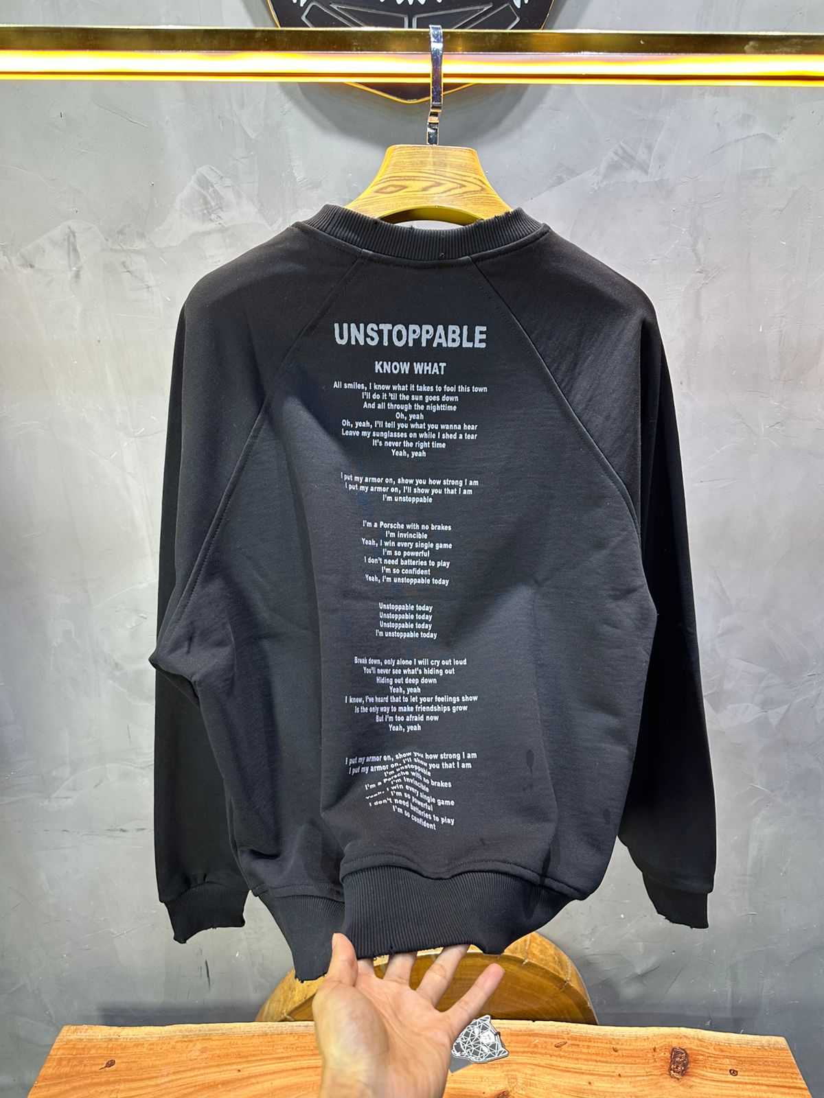 Sweat - Shirt Homme noir "UNSTOPPABLE" - ZG PREMIUM