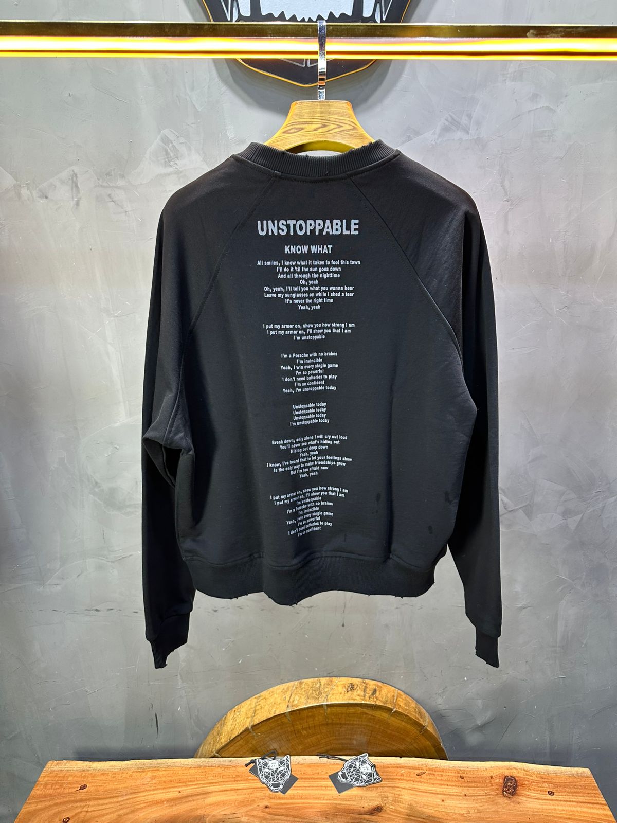 Sweat - Shirt Homme noir "UNSTOPPABLE" - ZG PREMIUM