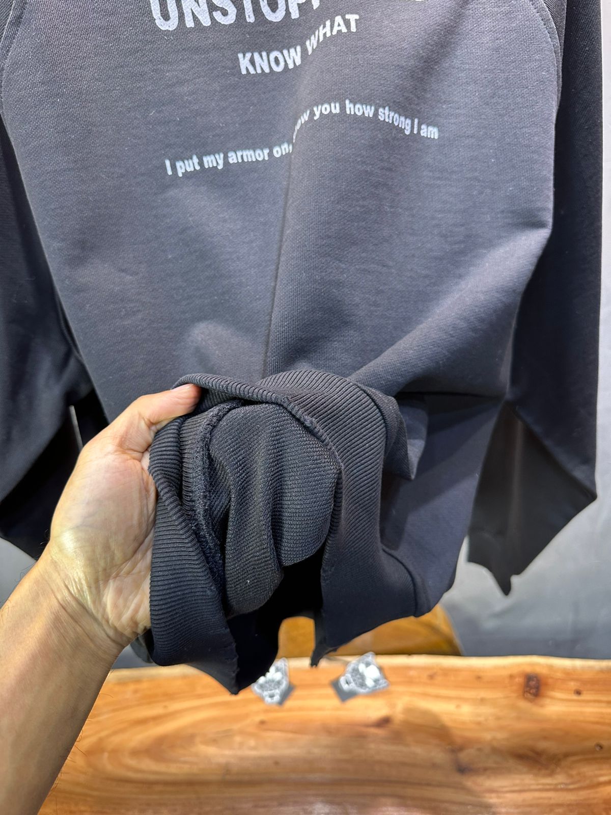 Sweat - Shirt Homme noir "UNSTOPPABLE" - ZG PREMIUM