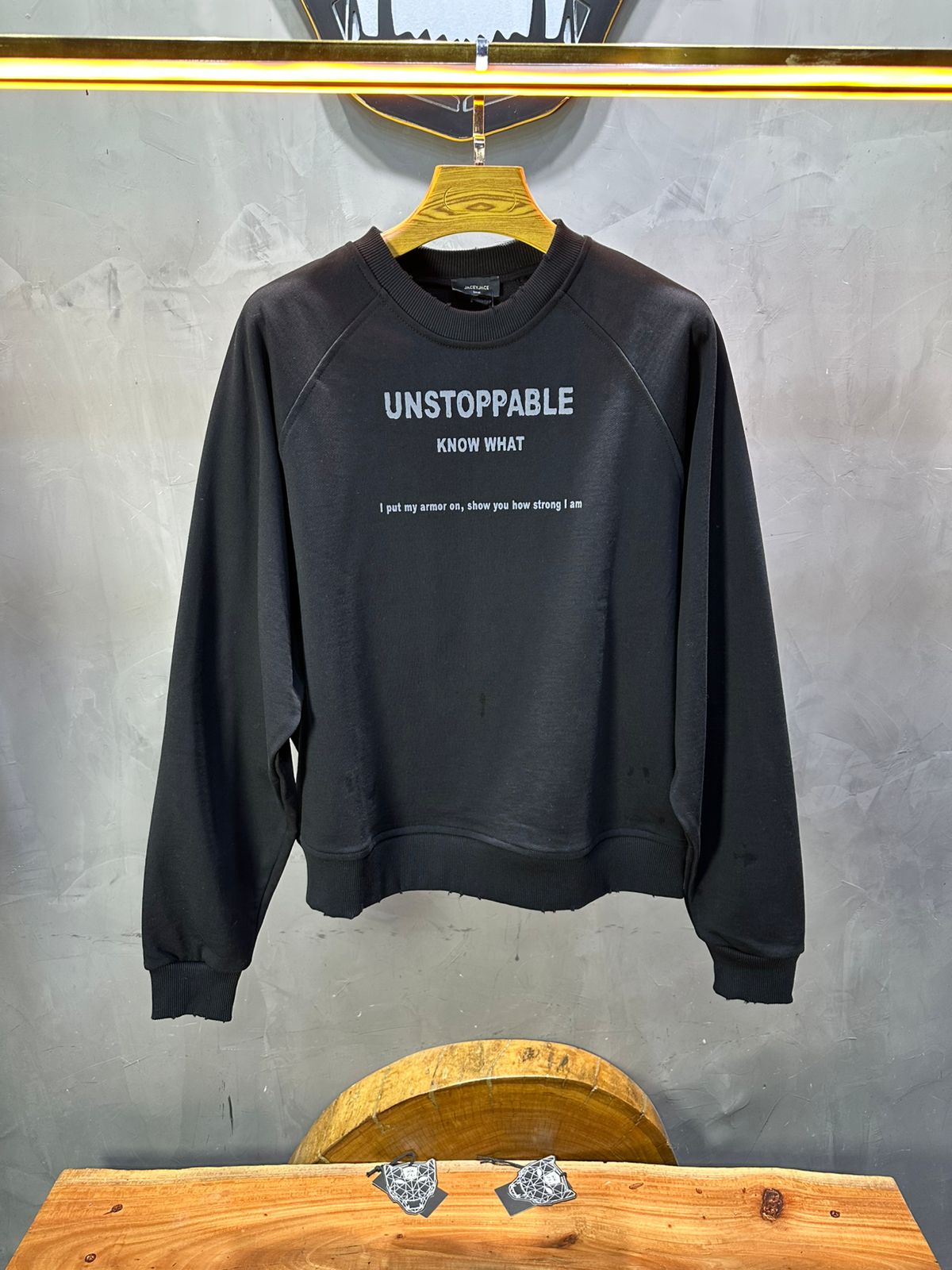 Sweat - Shirt Homme noir "UNSTOPPABLE" - ZG PREMIUM