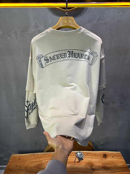 Sweat - Shirt Homme beige "Sacred Hearts" 26k108 - ZG PREMIUM