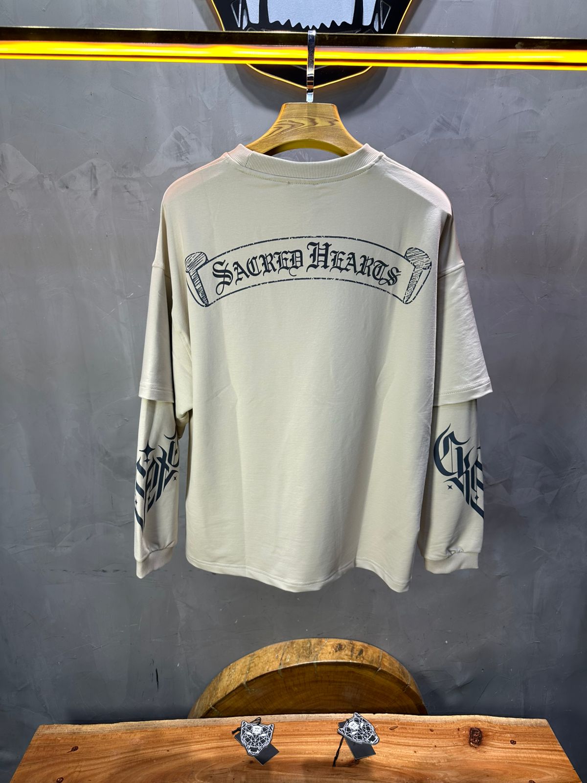 Sweat - Shirt Homme beige "Sacred Hearts" 26k108 - ZG PREMIUM