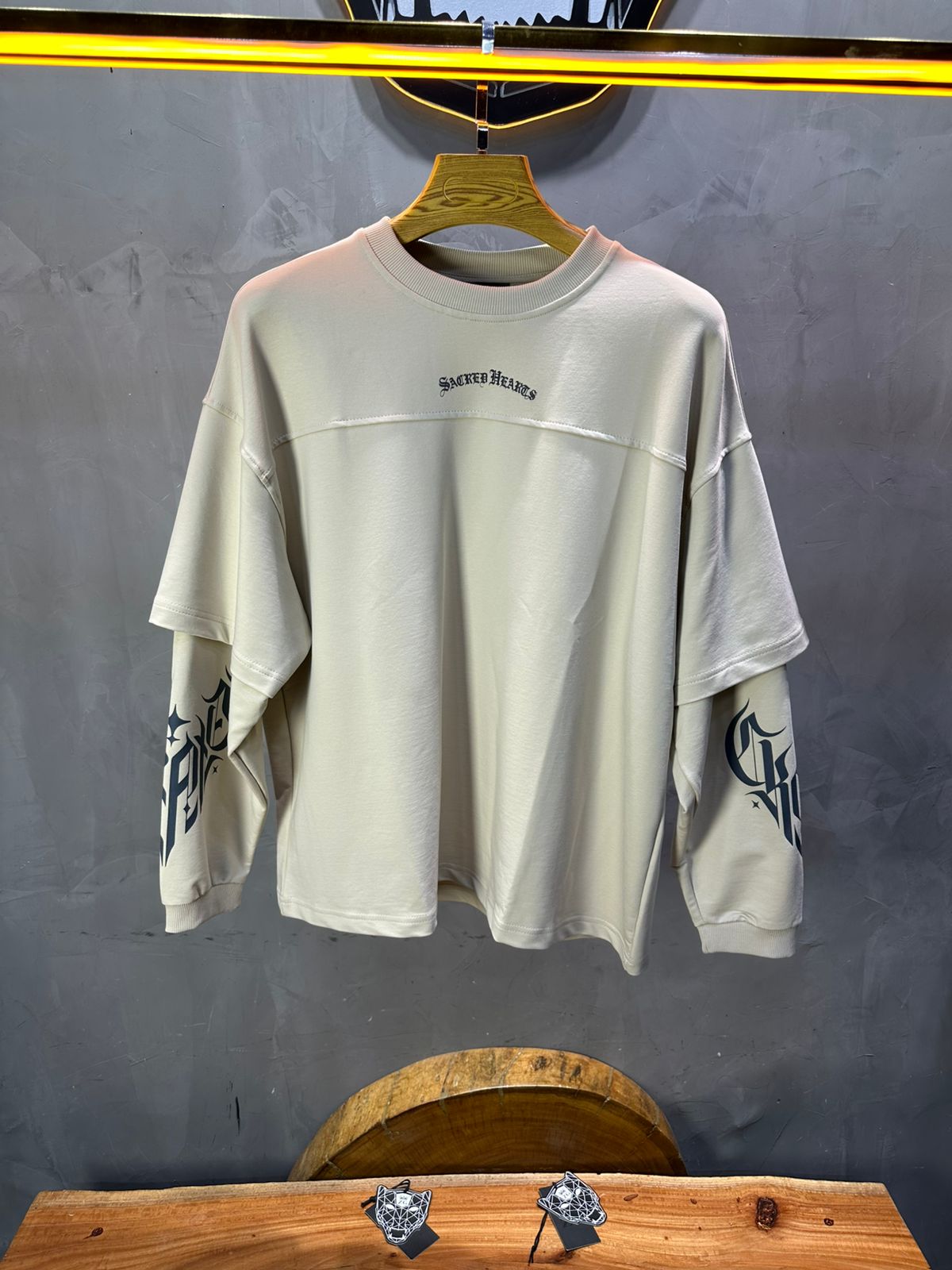 Sweat - Shirt Homme beige "Sacred Hearts" 26k108 - ZG PREMIUM