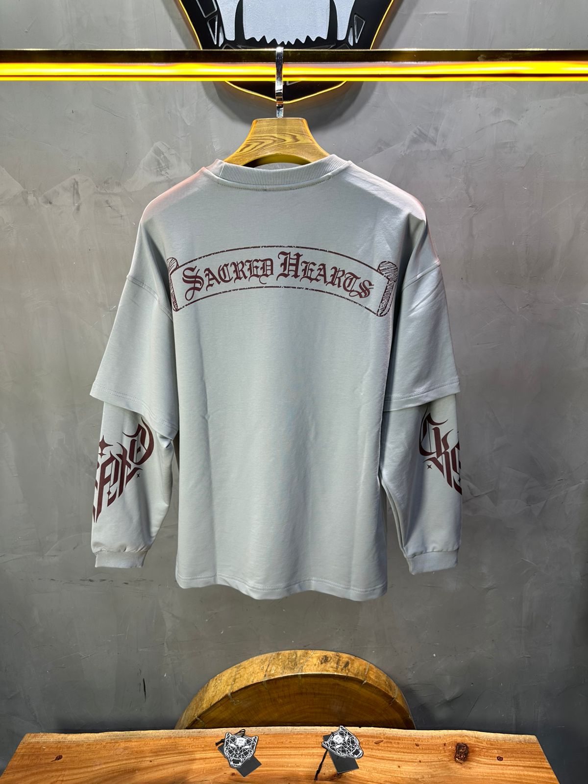 Sweat - Shirt Homme Gris Clair "Sacred Hearts" 26k108 - ZG PREMIUM