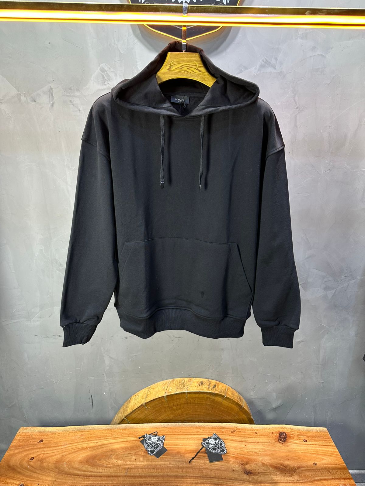 Sweat à Capuche Homme noir Oversize 25k318 - ZG PREMIUM