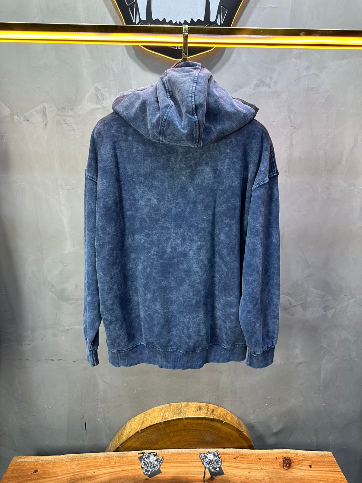 Sweat à Capuche Homme blue Effet Vintage "REALISTIC" 25k222 - ZG PREMIUM