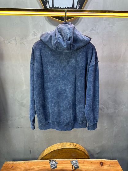 Sweat à Capuche Homme blue Effet Vintage "REALISTIC" 25k222 - ZG PREMIUM