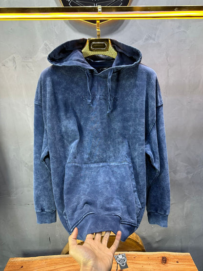 Sweat à Capuche Homme blue Effet Vintage "REALISTIC" 25k222 - ZG PREMIUM