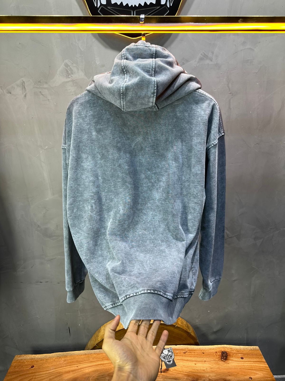 Sweat à Capuche Homme gris Effet Vintage "REALISTIC" 25k222 - ZG PREMIUM