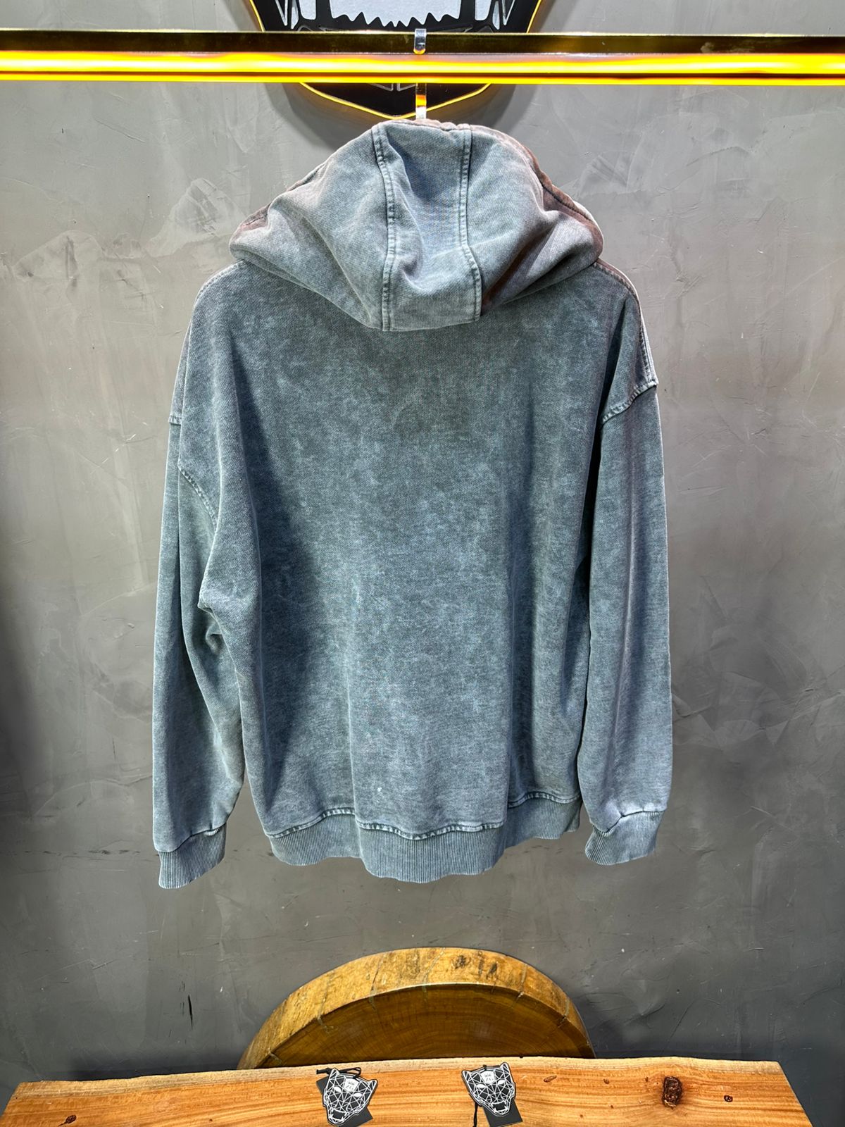 Sweat à Capuche Homme gris Effet Vintage "REALISTIC" 25k222 - ZG PREMIUM