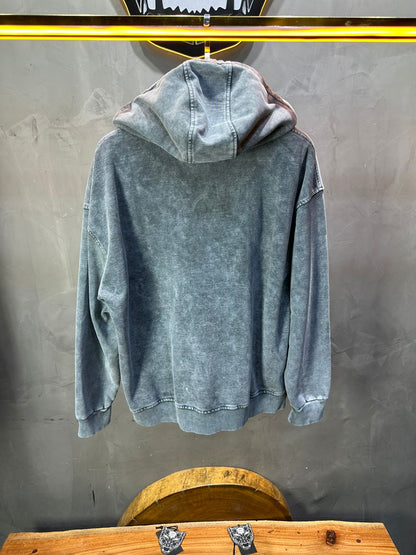 Sweat à Capuche Homme gris Effet Vintage "REALISTIC" 25k222 - ZG PREMIUM