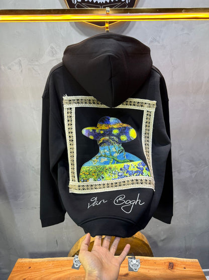 Hoodie Van Gogh Noir Oversize 5005 - ZG PREMIUM