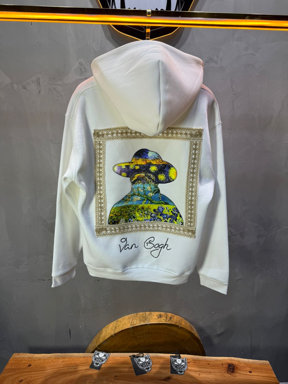 Hoodie Van Gogh Blanc Oversize 5005 - ZG PREMIUM