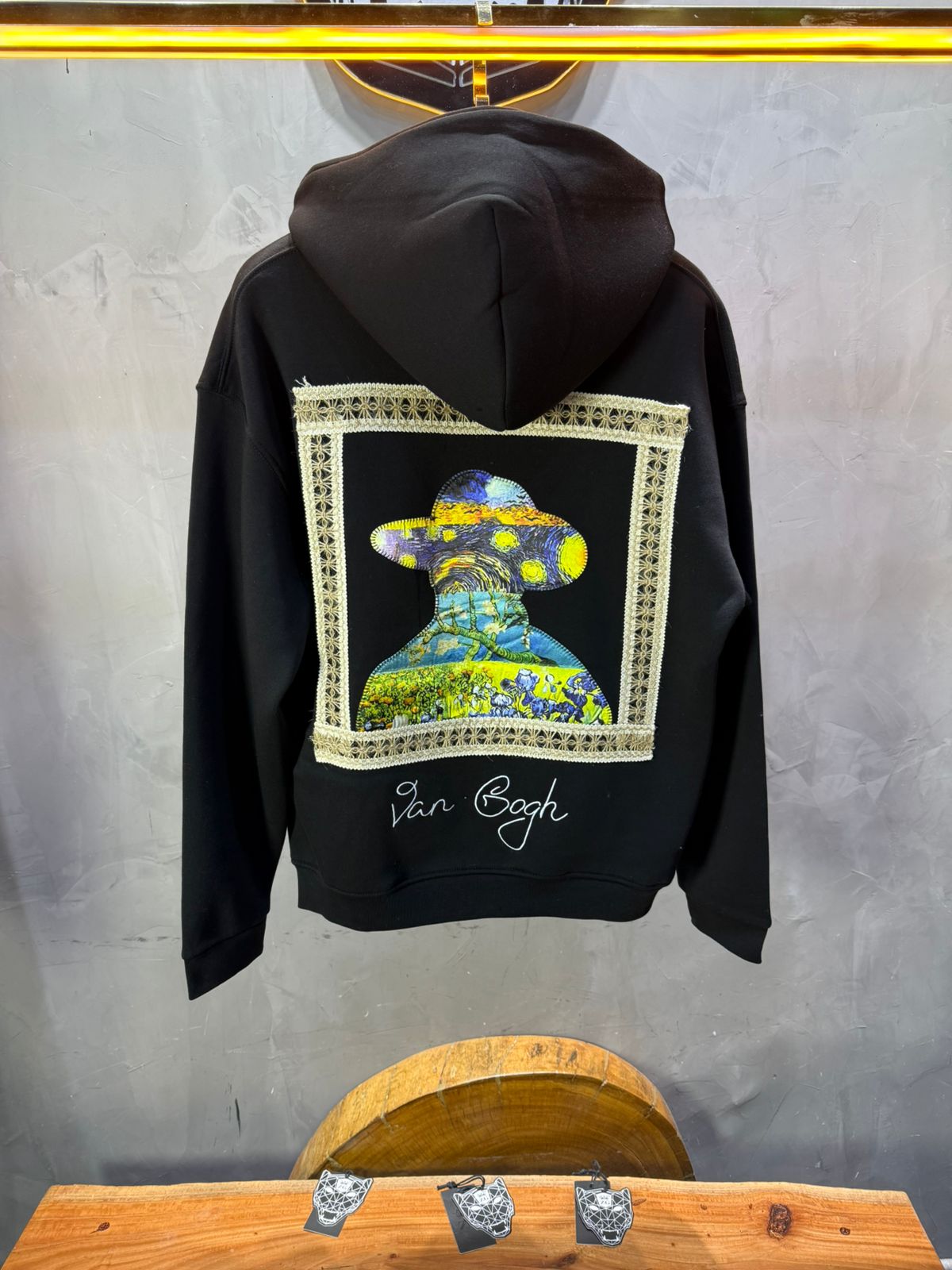 Hoodie Van Gogh Noir Oversize 5005 - ZG PREMIUM