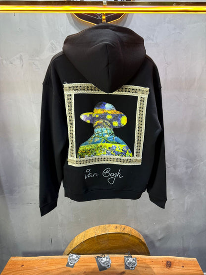 Hoodie Van Gogh Noir Oversize 5005 - ZG PREMIUM