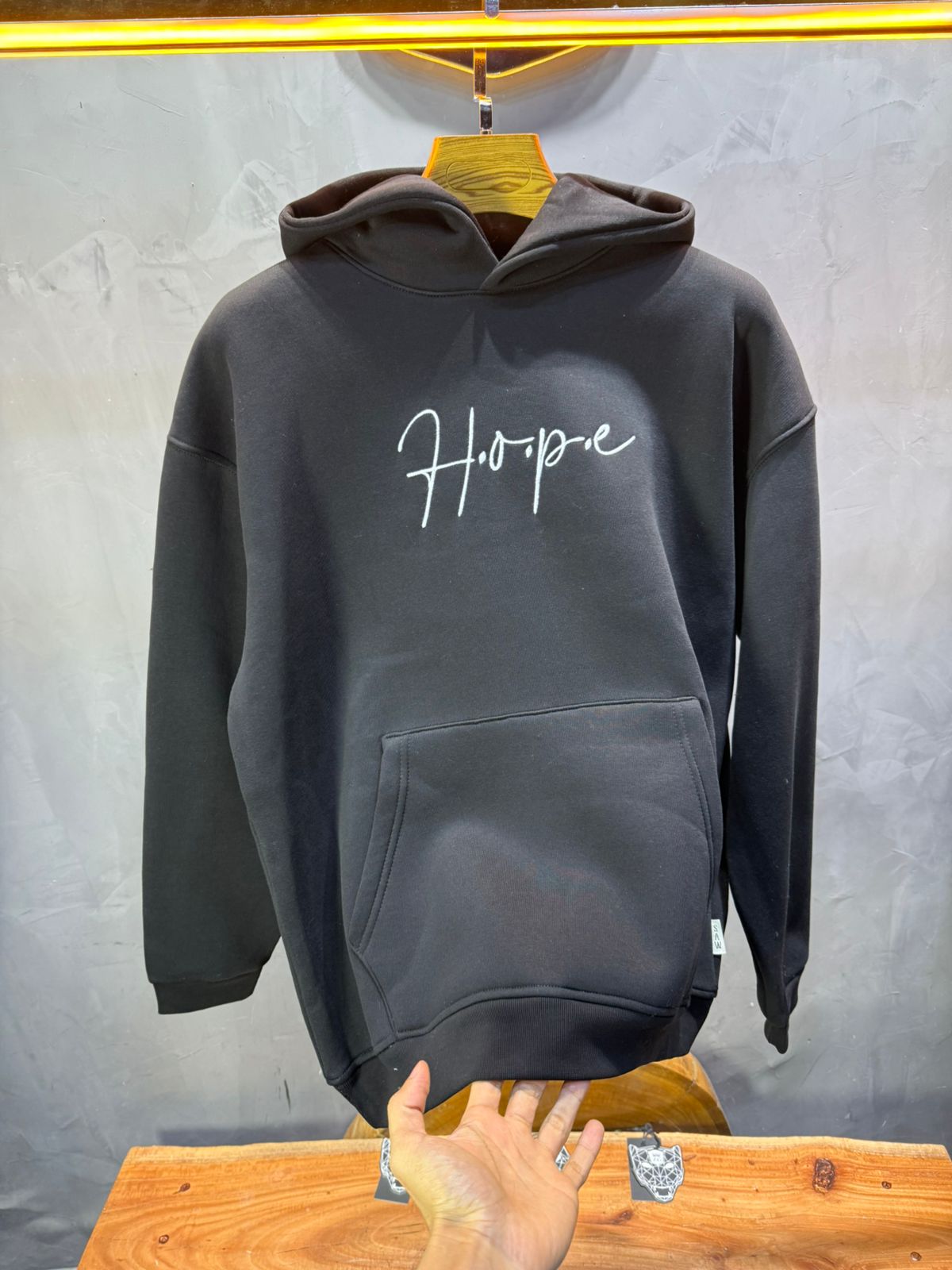 Hoodie Hope black Oversize 4968 - ZG PREMIUM