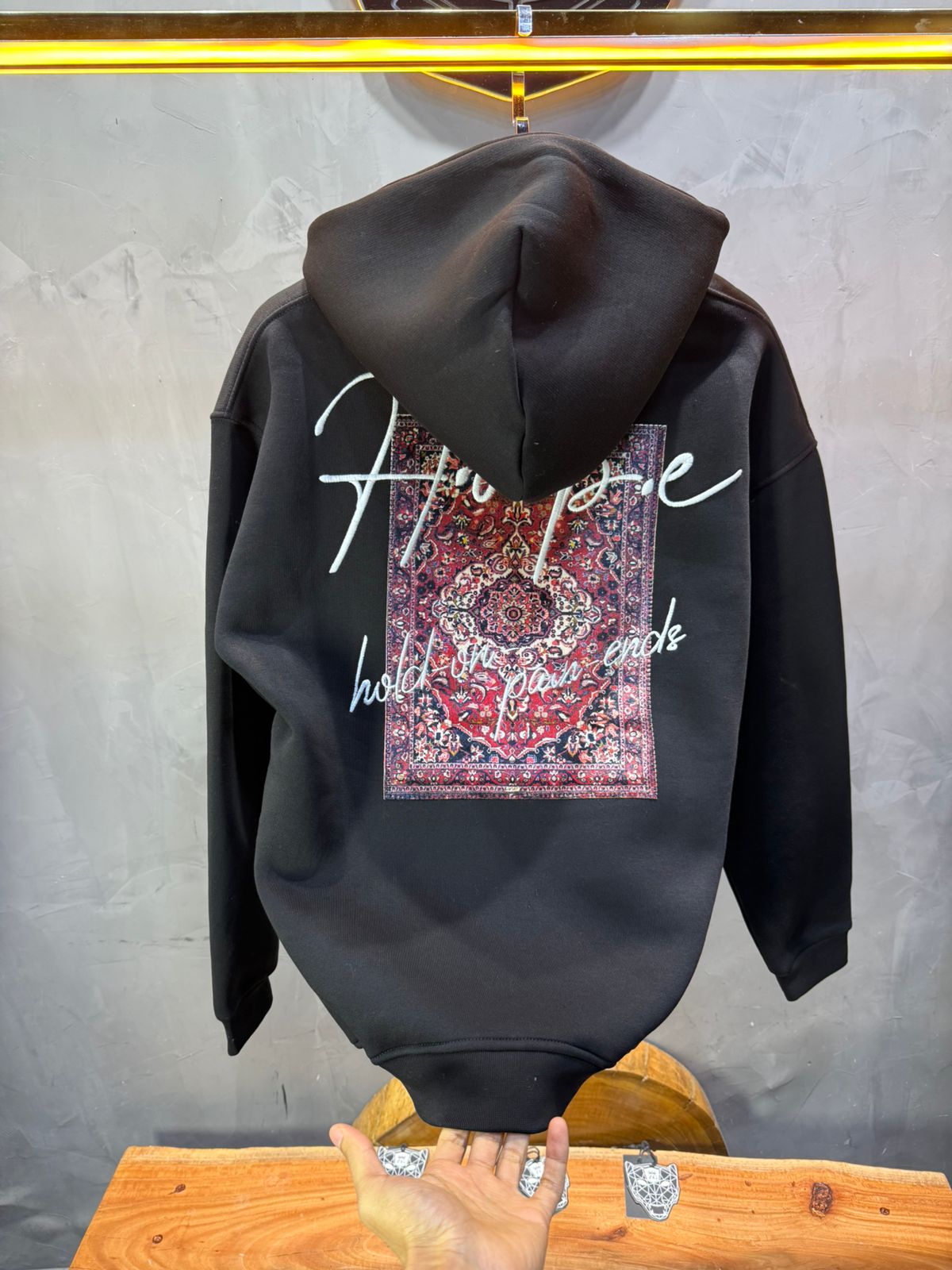 Hoodie Hope black Oversize 4968 - ZG PREMIUM