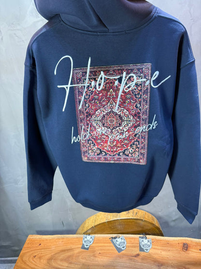 Hoodie Hope Bleu Marine Oversize 4968 - ZG PREMIUM