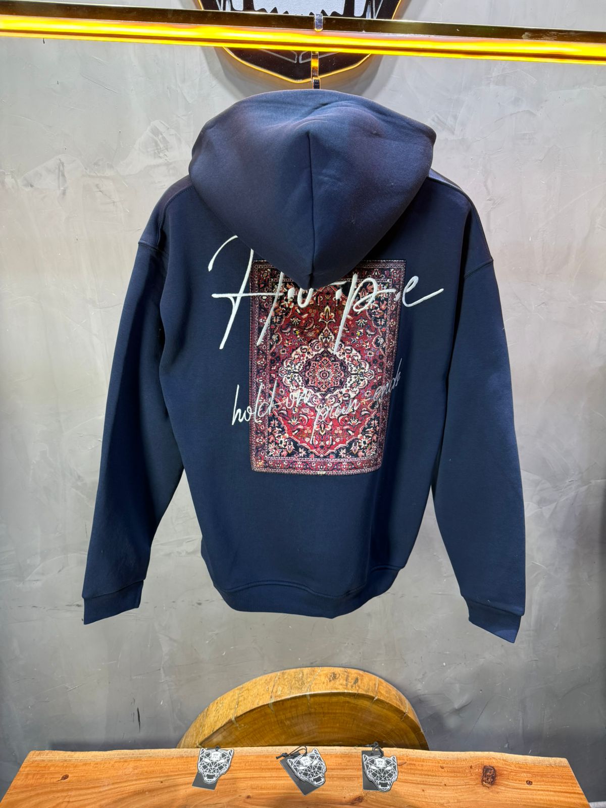 Hoodie Hope Bleu Marine Oversize 4968 - ZG PREMIUM