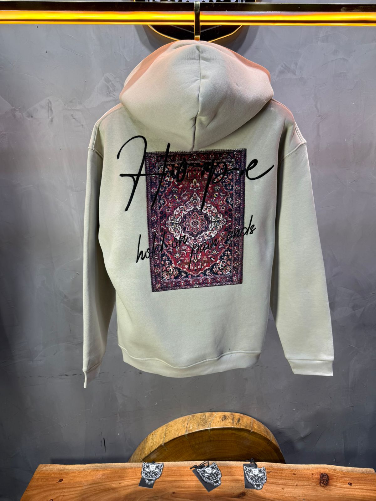 Hoodie Hope Beige Oversize 4968 - ZG PREMIUM