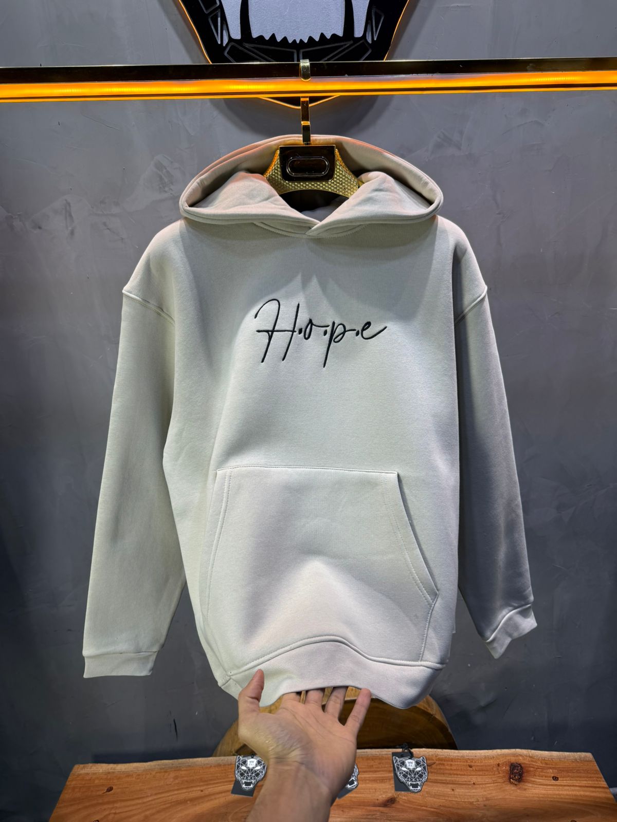 Hoodie Hope Beige Oversize 4968 - ZG PREMIUM