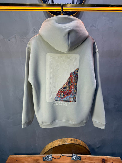 Hoodie beige Imprimé Visage Artistique 4959 - ZG PREMIUM