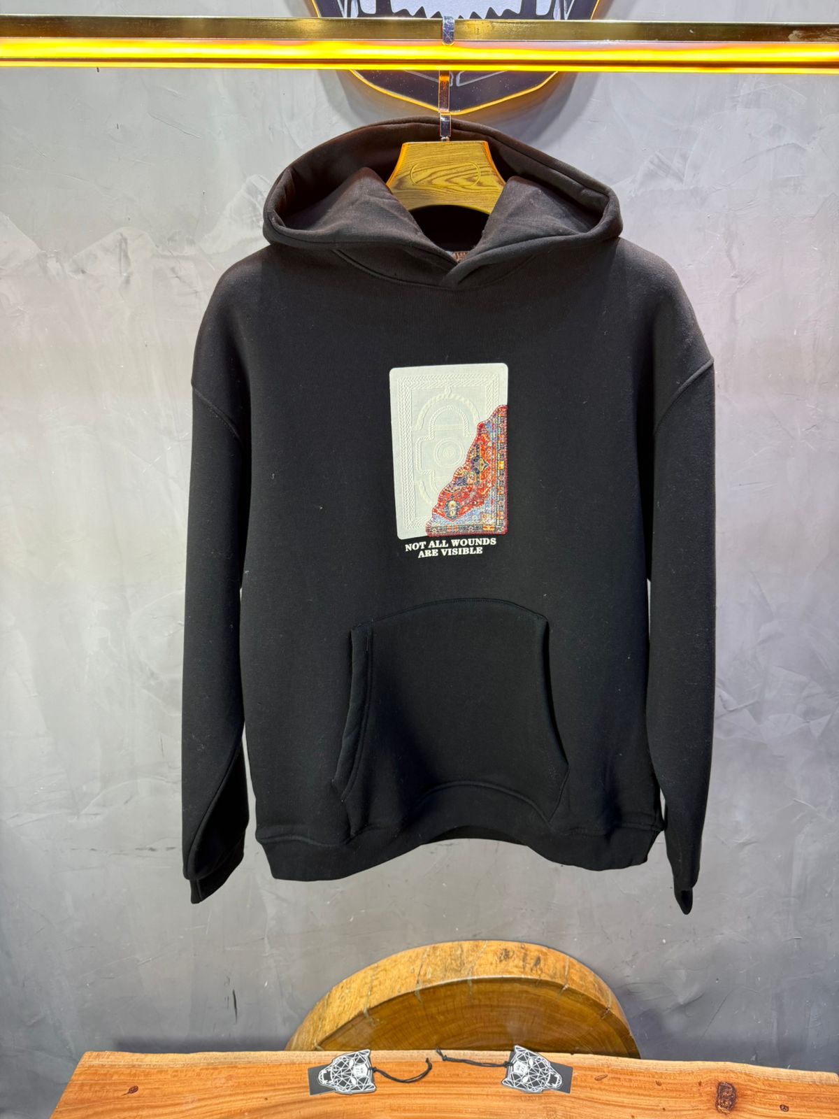 Hoodie black Imprimé Visage Artistique 4959 - ZG PREMIUM