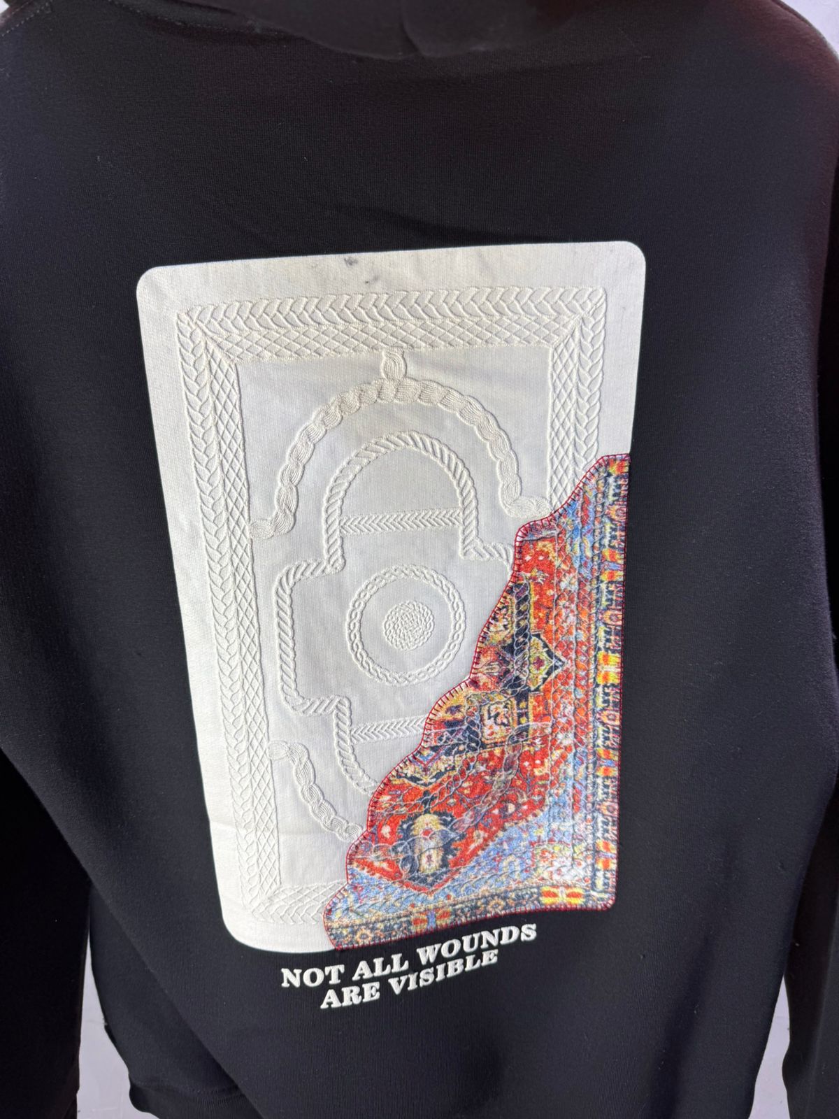 Hoodie black Imprimé Visage Artistique 4959 - ZG PREMIUM
