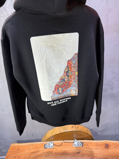 Hoodie black Imprimé Visage Artistique 4959 - ZG PREMIUM