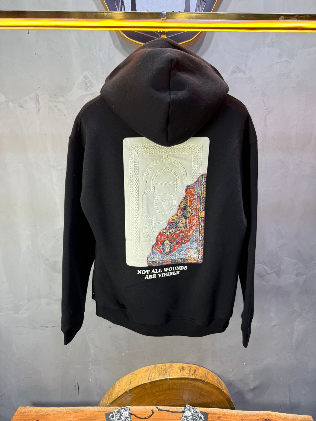 Hoodie black Imprimé Visage Artistique 4959 - ZG PREMIUM