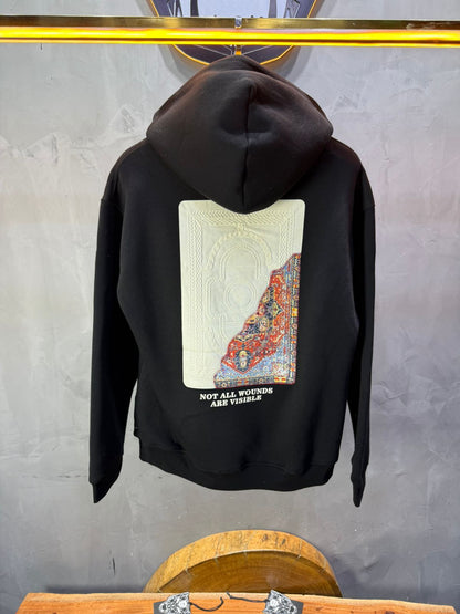 Hoodie black Imprimé Visage Artistique 4959 - ZG PREMIUM