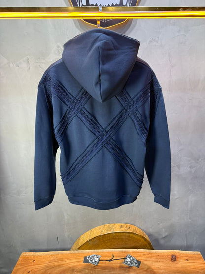 Hoodie Blue Broderie X Argentée Sann 5002 - ZG PREMIUM