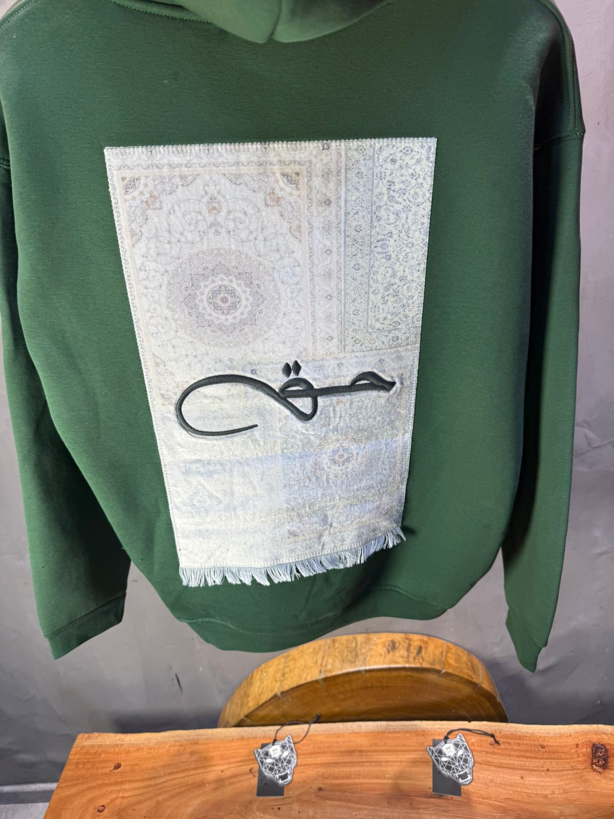Hoodie green Calligraphie Arabe oversize 4988 - ZG PREMIUM