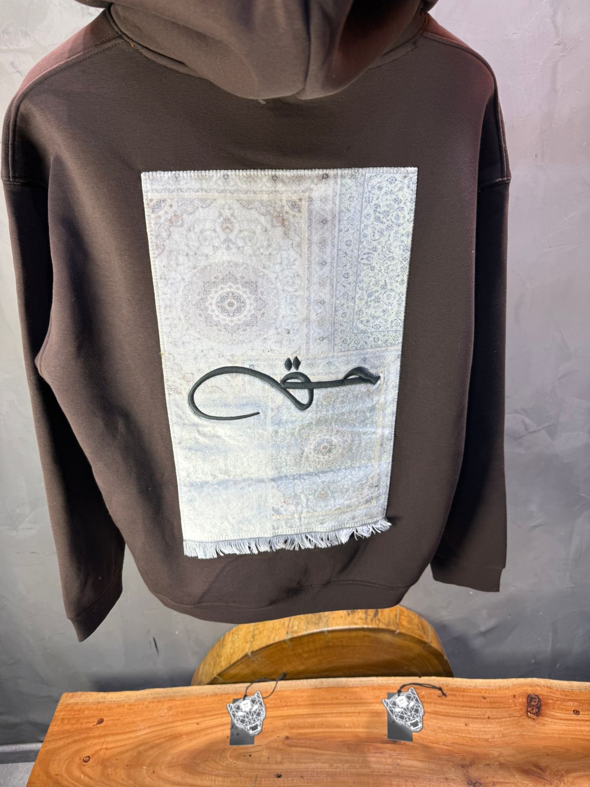 Hoodie brown Calligraphie Arabe oversize 4988 - ZG PREMIUM