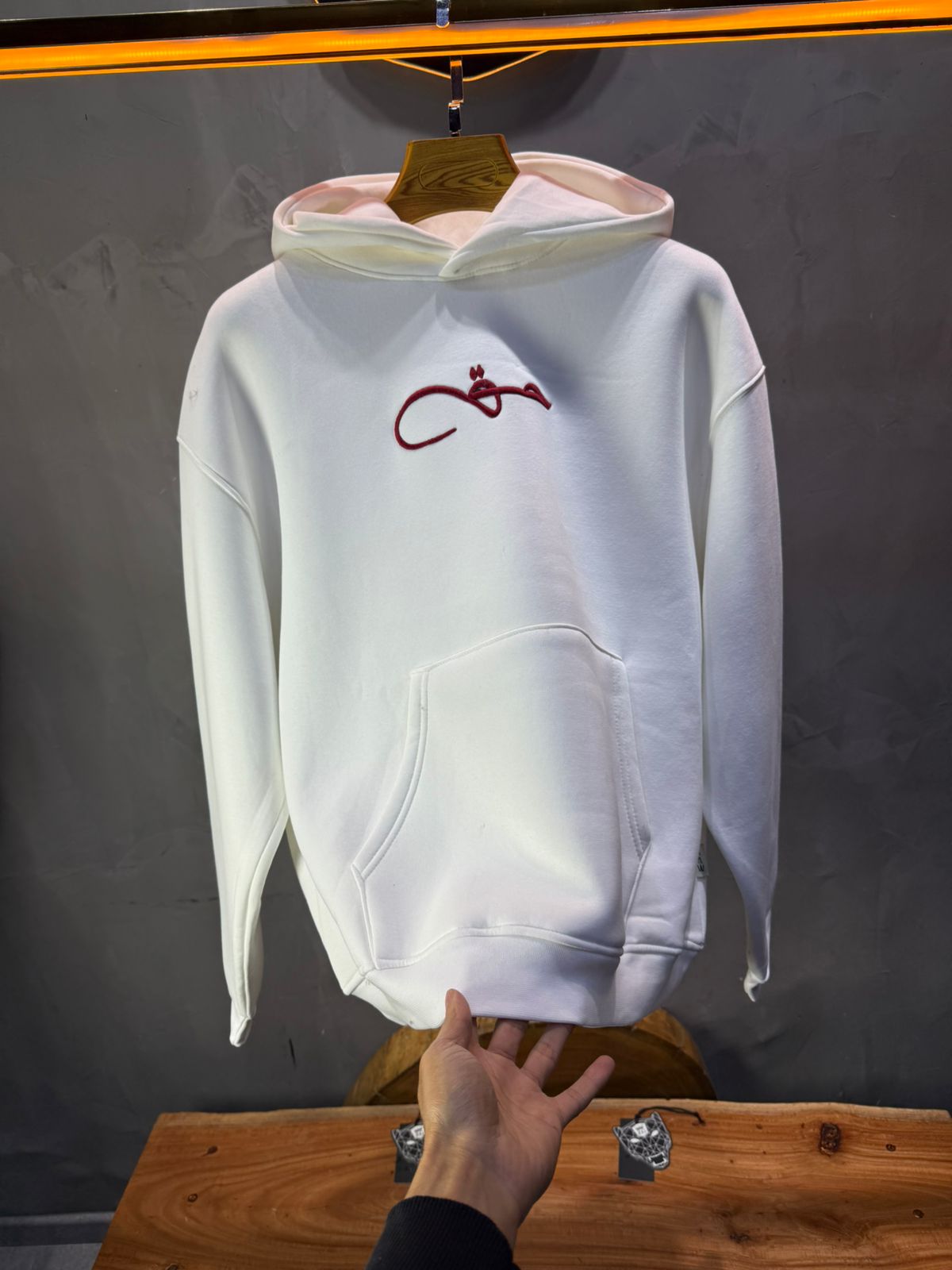 Hoodie blanc Calligraphie Arabe oversize 4988 - ZG PREMIUM