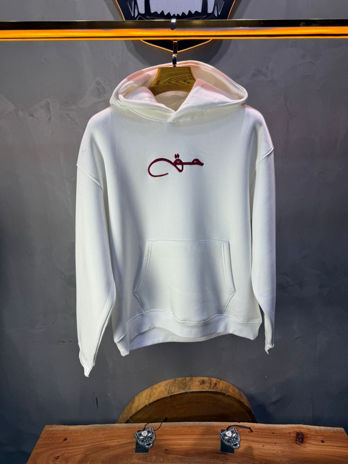 Hoodie blanc Calligraphie Arabe oversize 4988 - ZG PREMIUM