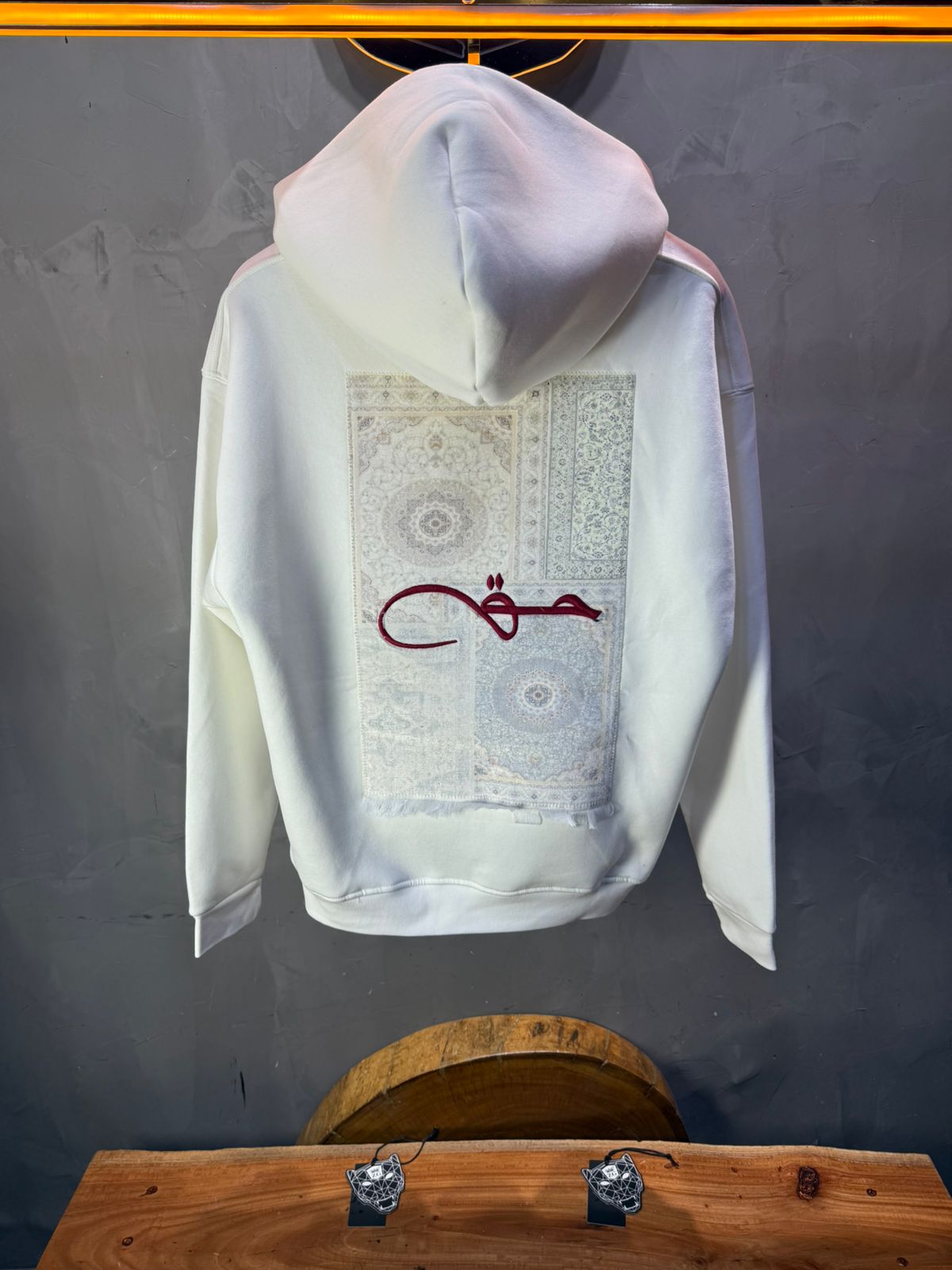Hoodie blanc Calligraphie Arabe oversize 4988 - ZG PREMIUM