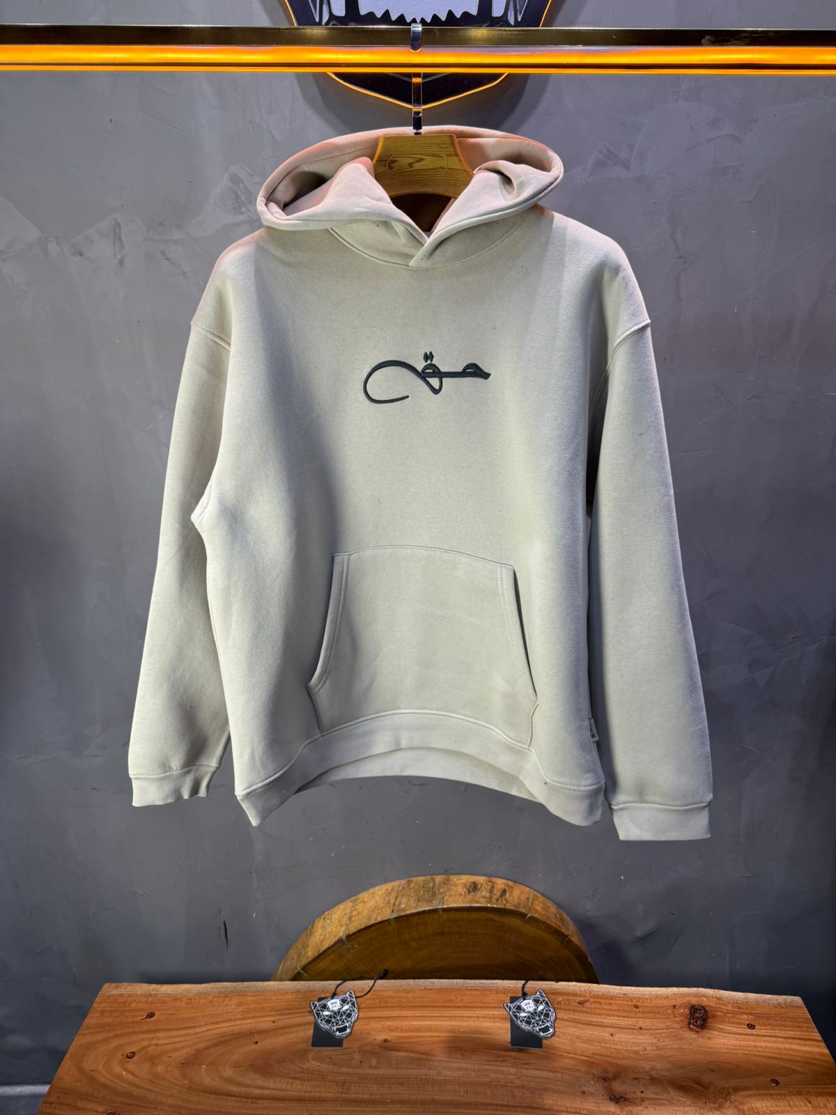 Hoodie beige Calligraphie Arabe oversize 4988 - ZG PREMIUM