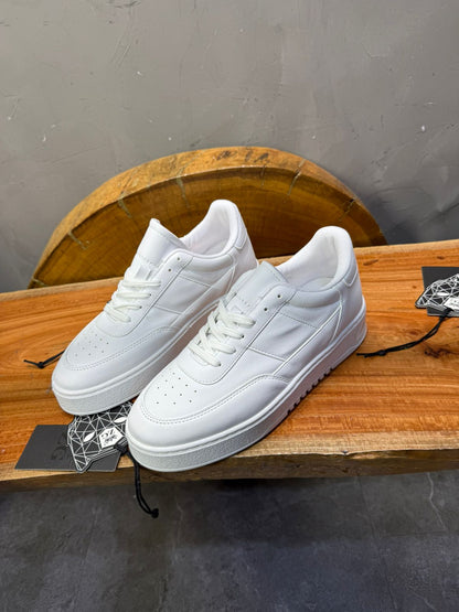 Sneakers Blanc Classique Semelle Plateforme - ZG PREMIUM