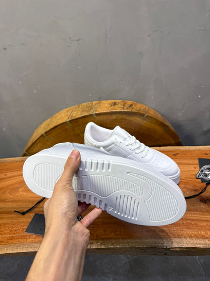 Sneakers Blanc Classique Semelle Plateforme - ZG PREMIUM