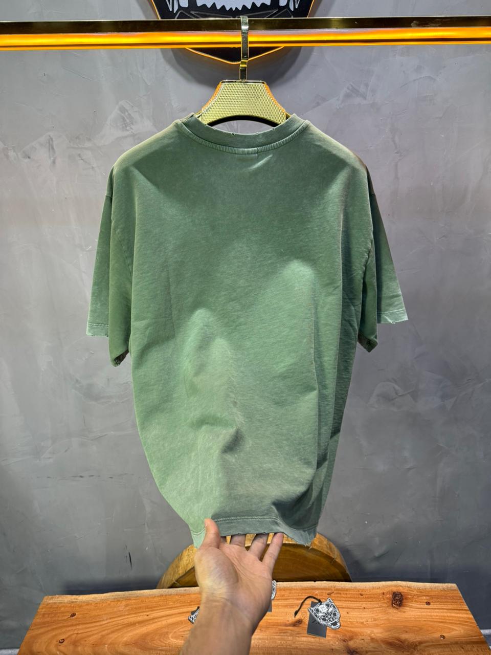 T-Shirt vert Oversize Washed Vintage 1976 - ZG PREMIUM